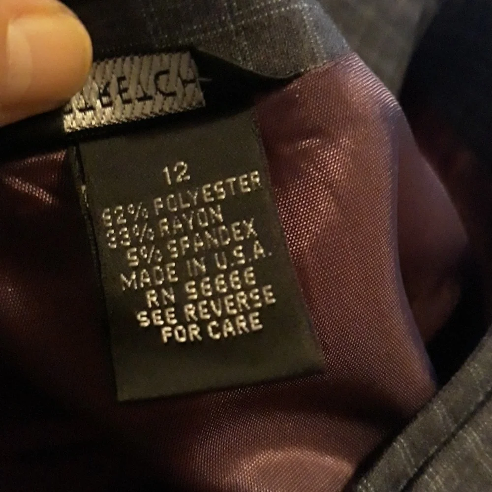 Geoffrey Beene Wrap Skirt Plaid Gray Lined Size 12